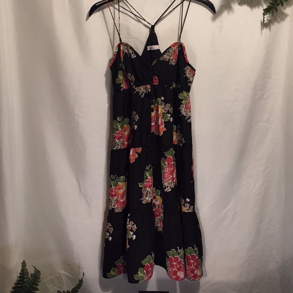 Flower print sun dress